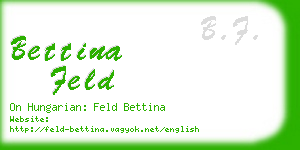 bettina feld business card